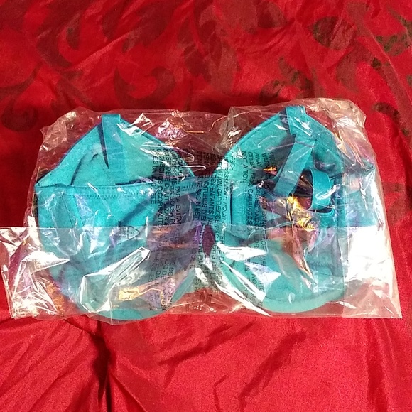 Fredrick's of Hollywood Smooth Satin Teal Bra (34DD) - Picture 5 of 5